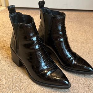 Steve Madden croc booties